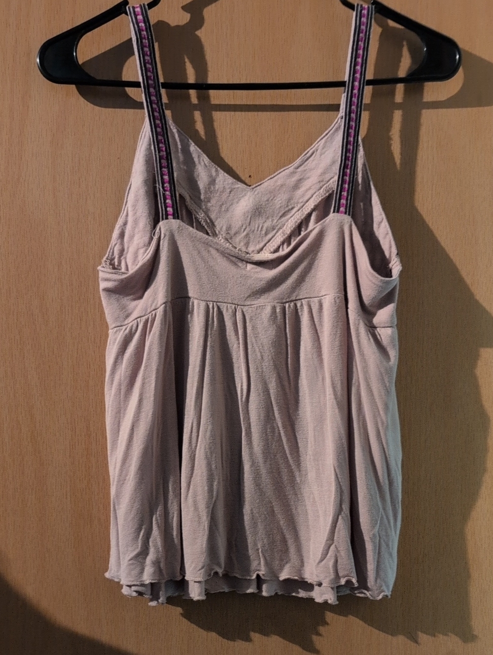 O'Neal Embroidered V-Neck Spaghetti Strap Top in Lavender And Pink - Picture 5 of 7